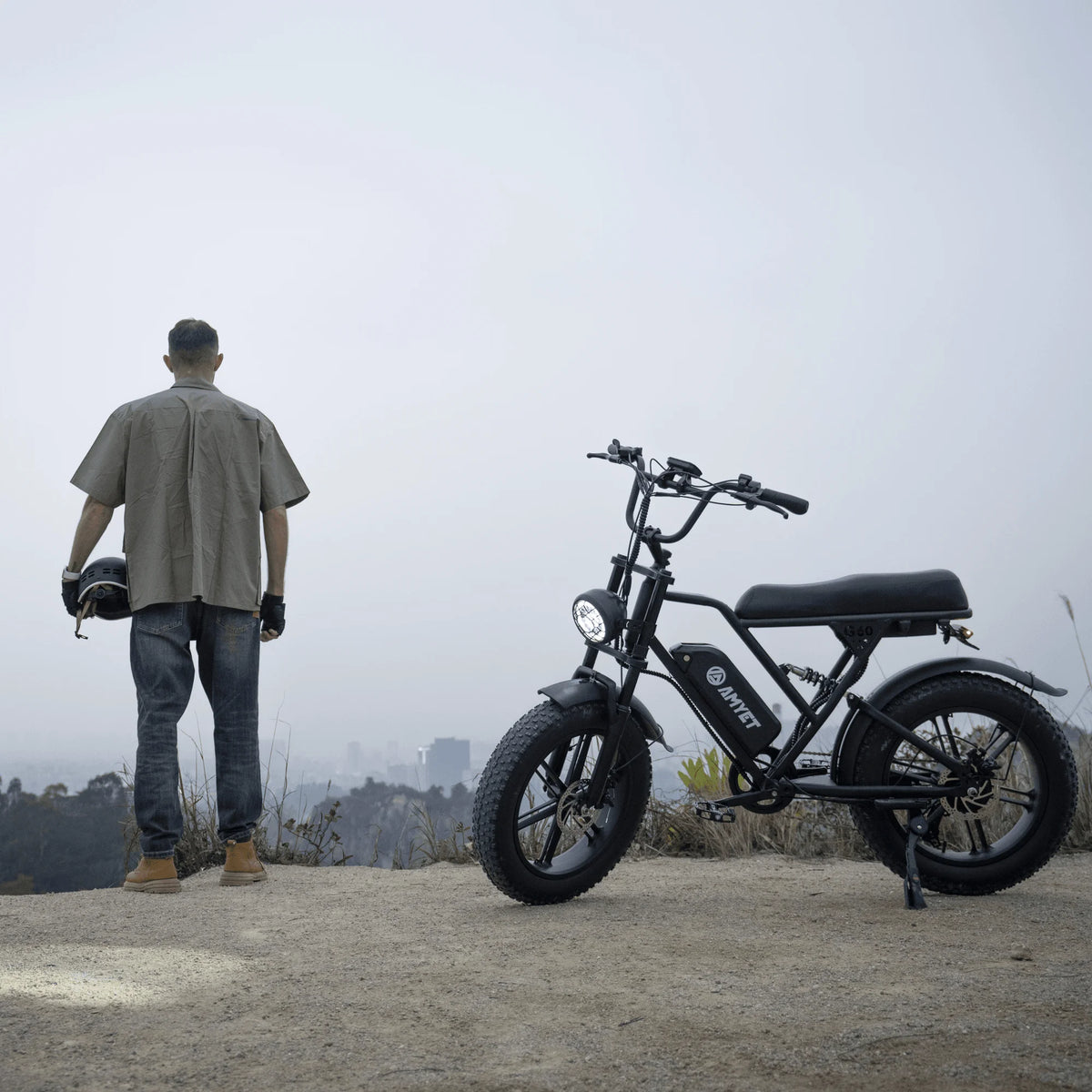 Vélo électrique AMYET G60 Peak 1500W, VTT électrique à pneus larges 20 pouces, 48V 20Ah 32MPH pour adultes, suspension intégrale UL2849