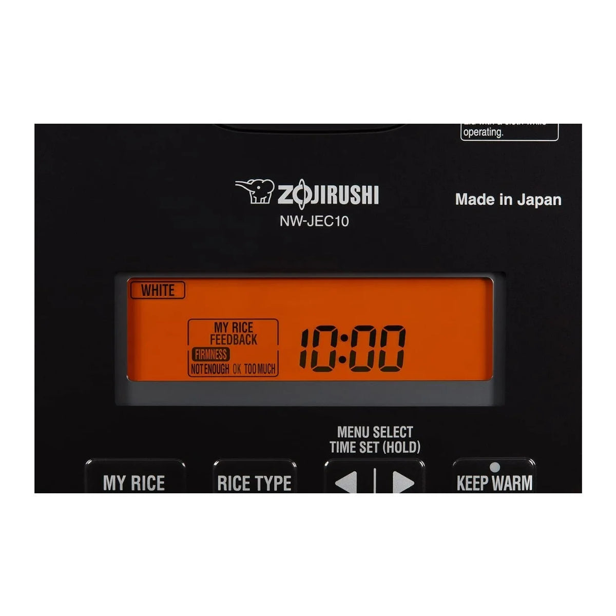 Cuiseur à riz à induction chauffante sous pression avec fonction maintien au chaud Zojirushi NW-JEC10BA, capacité de 5,5 tasses (noir)