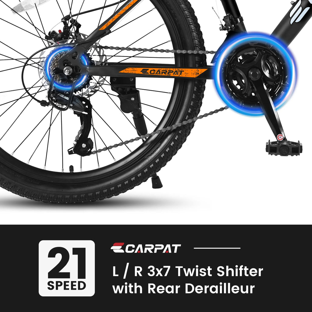 Vélo tout-terrain 26 pouces pour homme, vélo adulte pour homme avec 21 vitesses et freins à disque