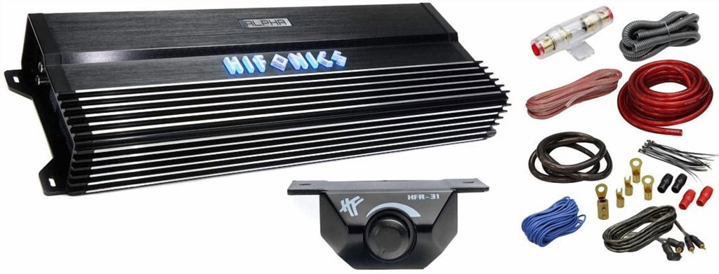 Hifonics A2500.5D Amplificateur voiture 5 canaux Classe-D 2500W & Kit AMP 4 jauges