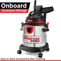Shop-Vac 5989300, 20 litres, aspirateur électrique filaire eau et poussière 4,5 HP pour garage, argenté