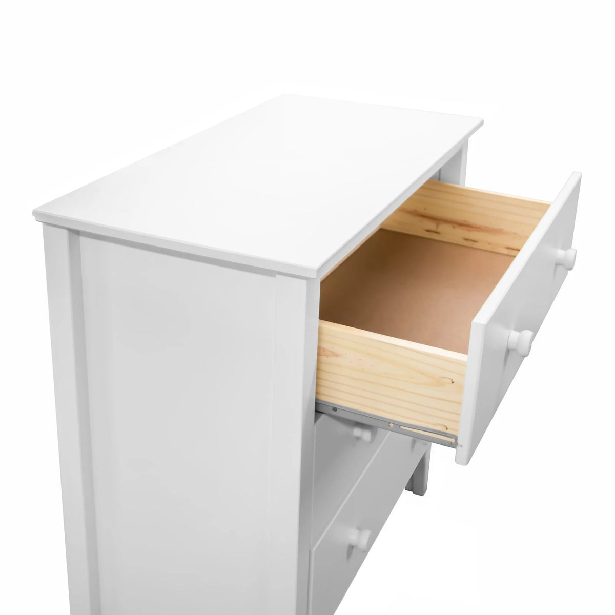 Commode Adeptus Easy Pieces en bois massif à 4 tiroirs - Blanc