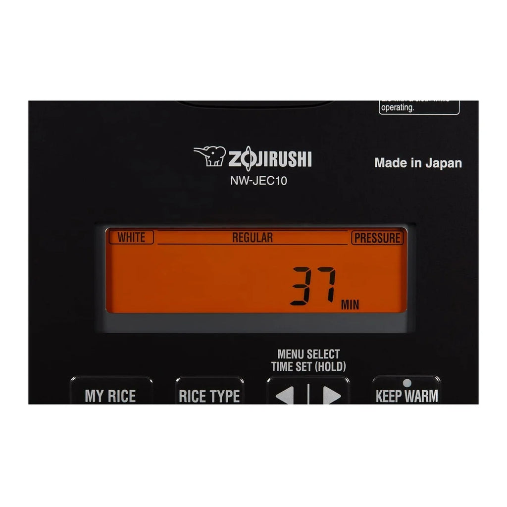 Cuiseur à riz à induction chauffante sous pression avec fonction maintien au chaud Zojirushi NW-JEC10BA, capacité de 5,5 tasses (noir)