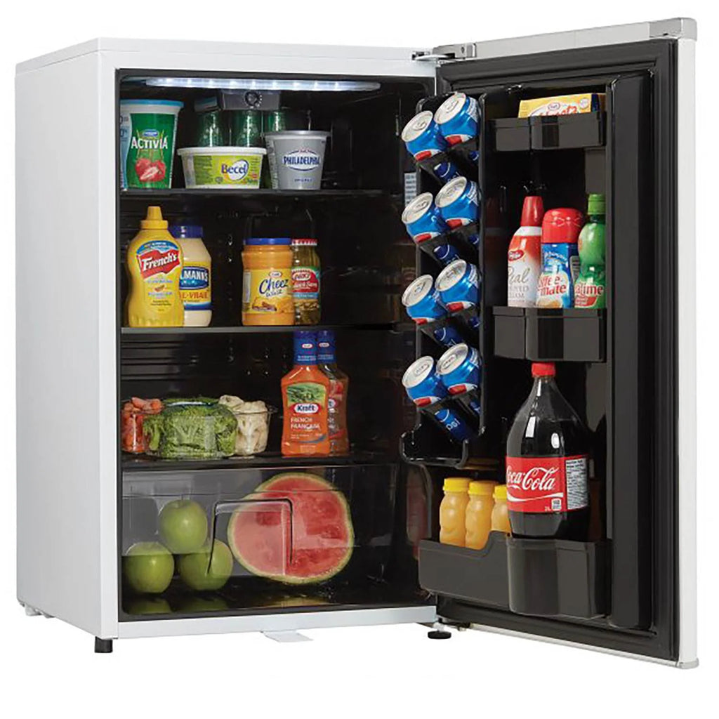 Mini-réfrigérateur compact pour boissons Danby de 4,4 pieds cubes avec verrouillage, blanc