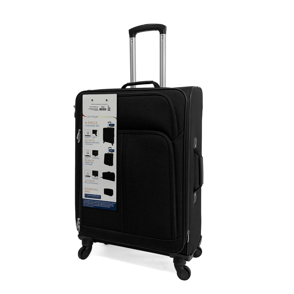 Ensemble de 4 valises souples Protege, noir