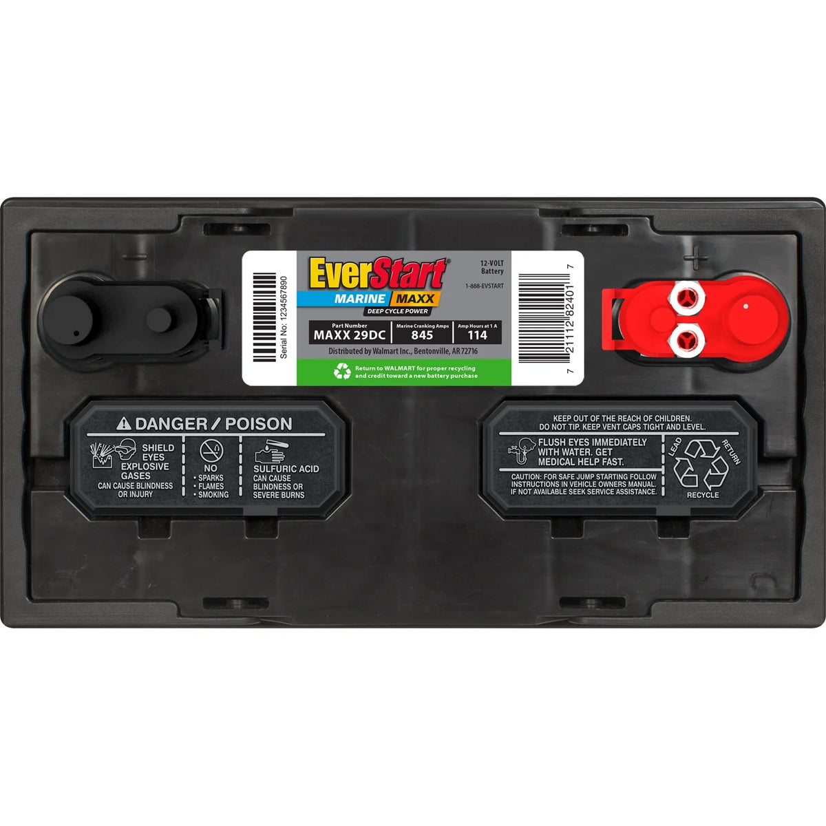 Batterie marine EverStart Maxx, groupe 29DC, 12 volts, 845 CCA*