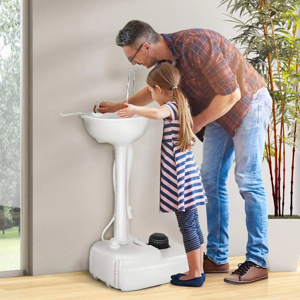 Évier de camping portable avec station de lavage des mains