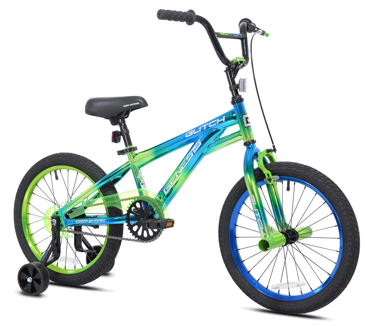 Vélo BMX Glitch Boy 18, Bleu/Vert