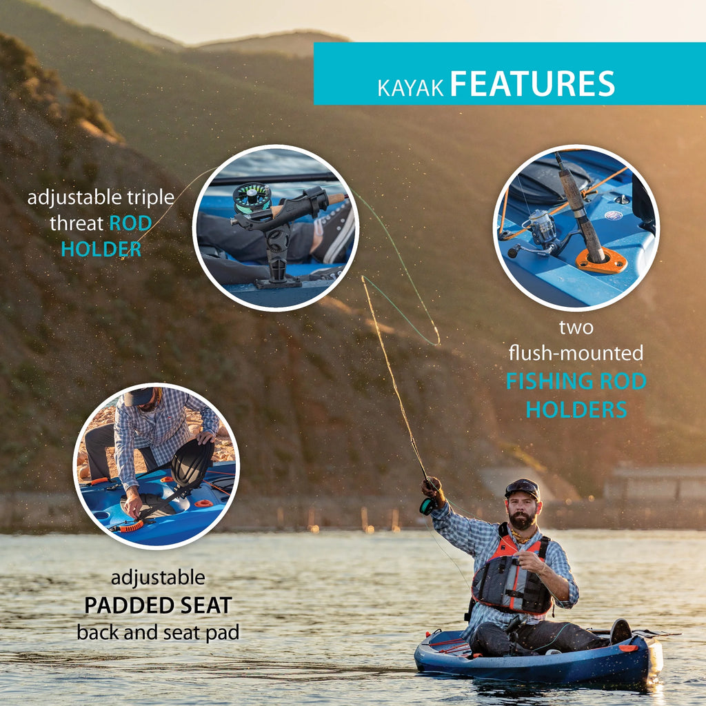 Kayak de pêche Lifetime Tamarack Angler 10 pi, Volcano Fusion (91340)