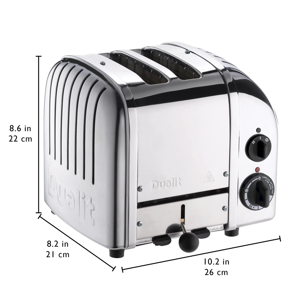 Grille-pain Dualit New Generation Classic 2 tranches en acier inoxydable