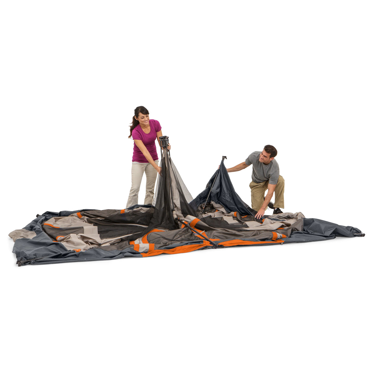 Tente cabane instantanée Ozark Trail pour 10 personnes – tente de camping familiale à 2 chambres avec double toit
