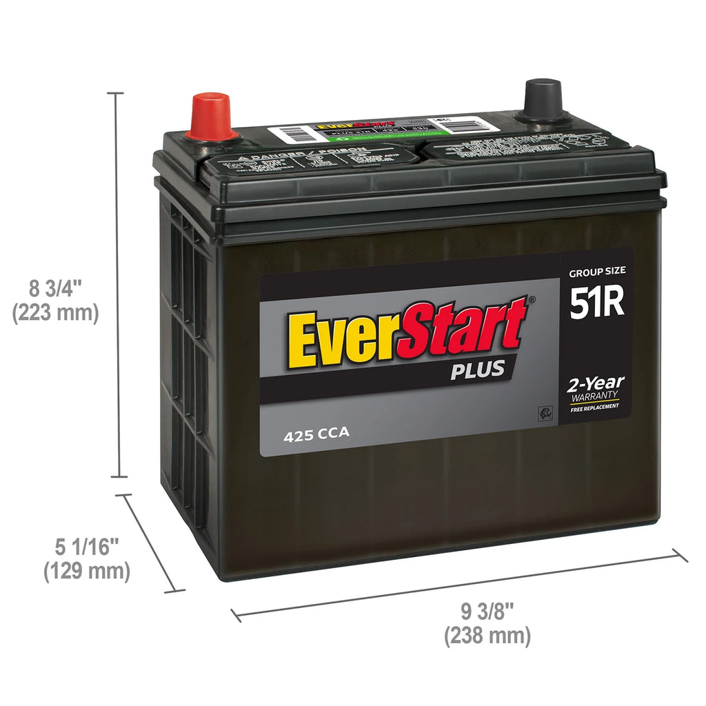 Batterie automobile au plomb-acide EverStart Plus, groupe 51R, 12 volts, 425 CCA