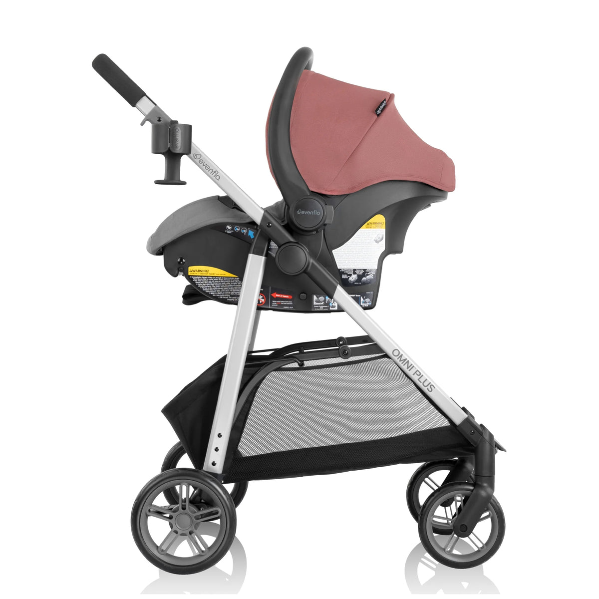Système de voyage modulaire Evenflo Omni Plus avec siège auto pour bébé LiteMax Sport, gris Mylar, unisexe
