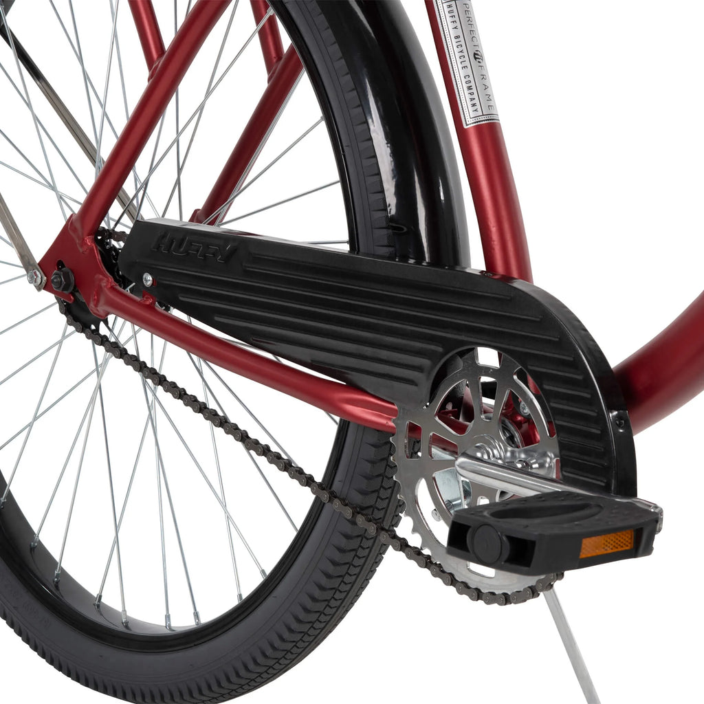 Vélo de plage Huffy Nel Lusso 26 pouces, panier, porte-bagages, rouge, dès 12 ans
