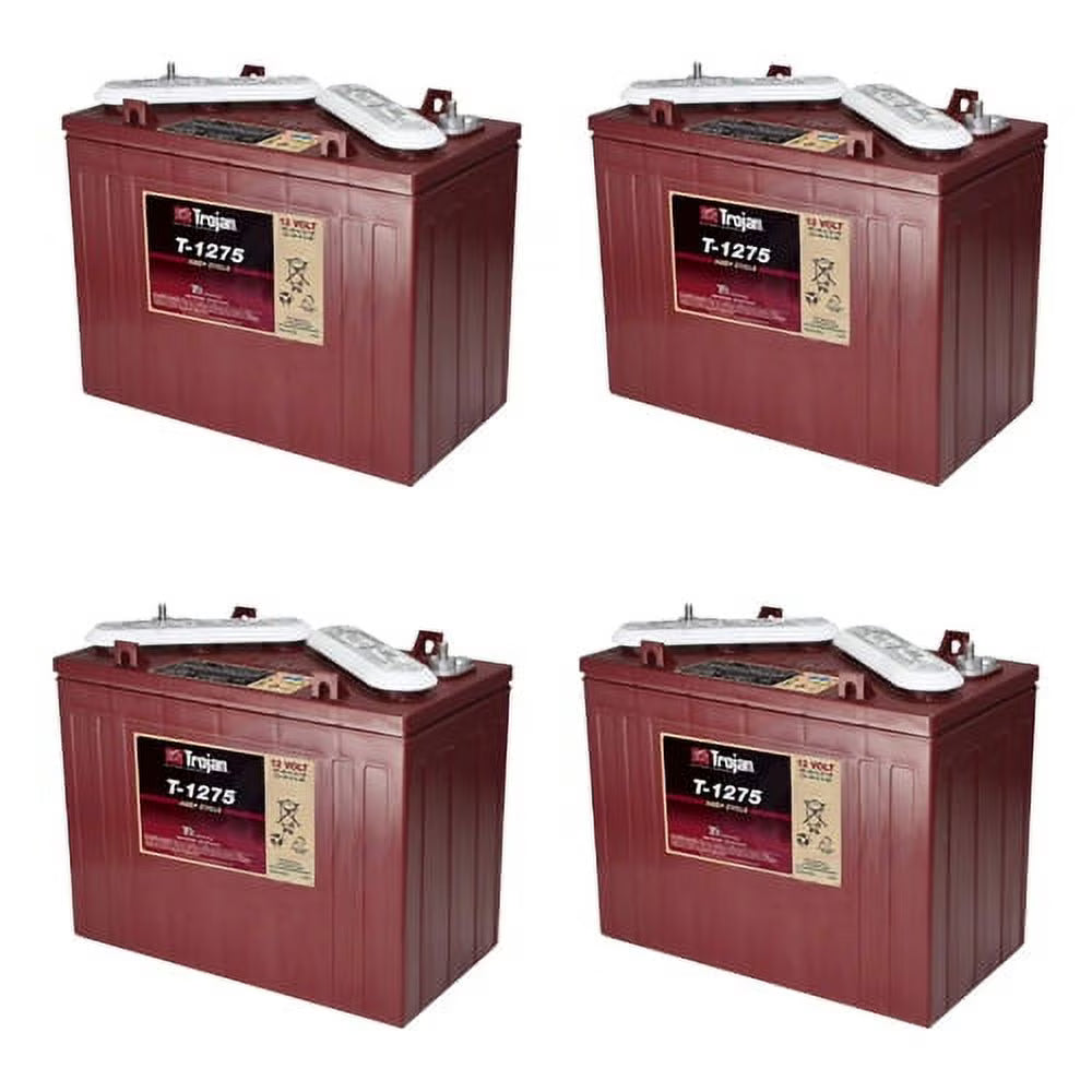 Batterie à décharge profonde Trojan T1275 12 volts, 150 Ah - Lot de 4