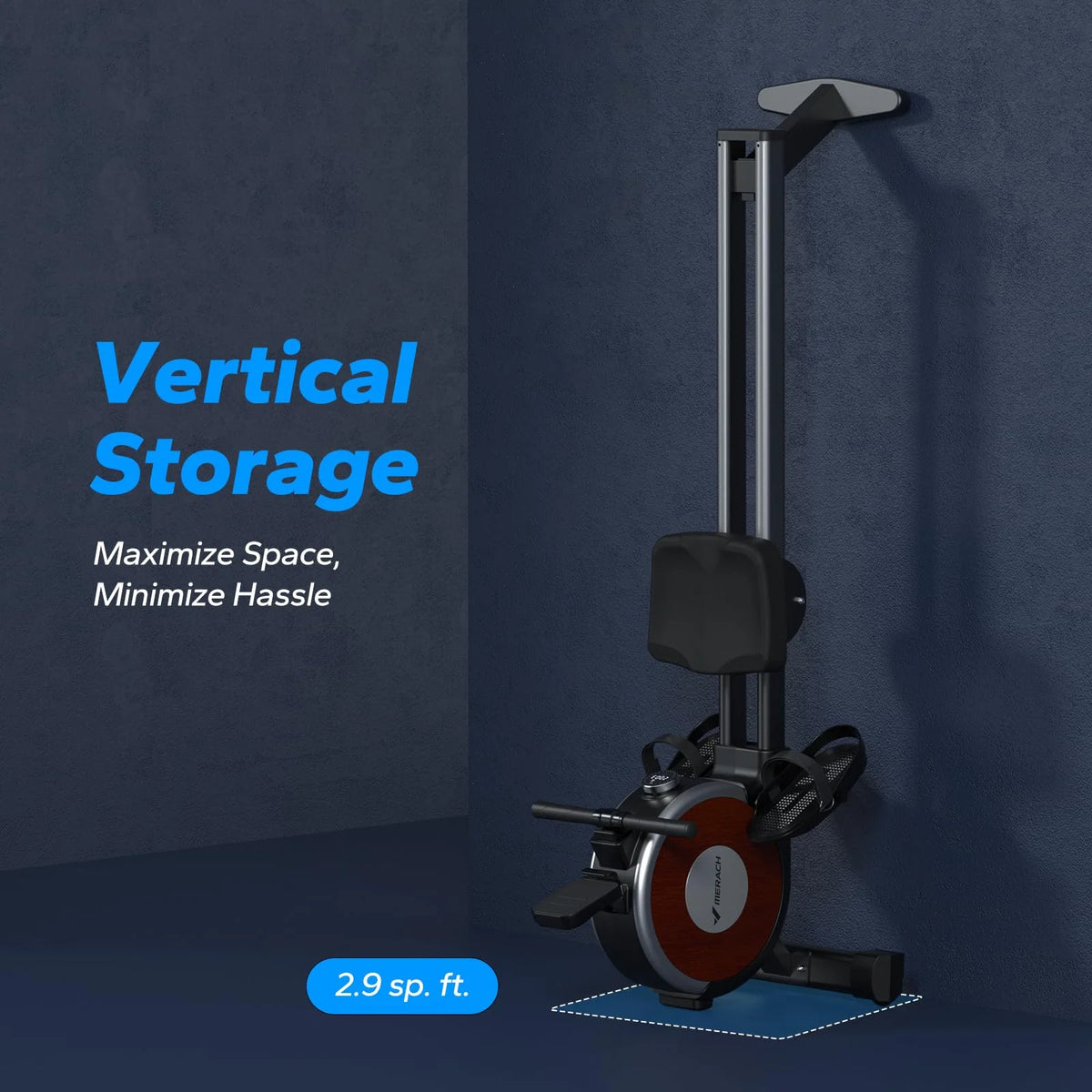 Rameur magnétique MERACH, capacité de charge de 350 lb, 16 niveaux de résistance silencieuse, rameur Bluetooth pour l’entraînement à domicile
