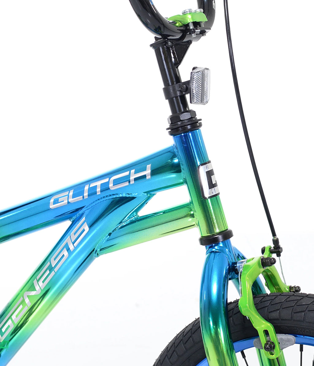 Vélo BMX Glitch Boy 18, Bleu/Vert