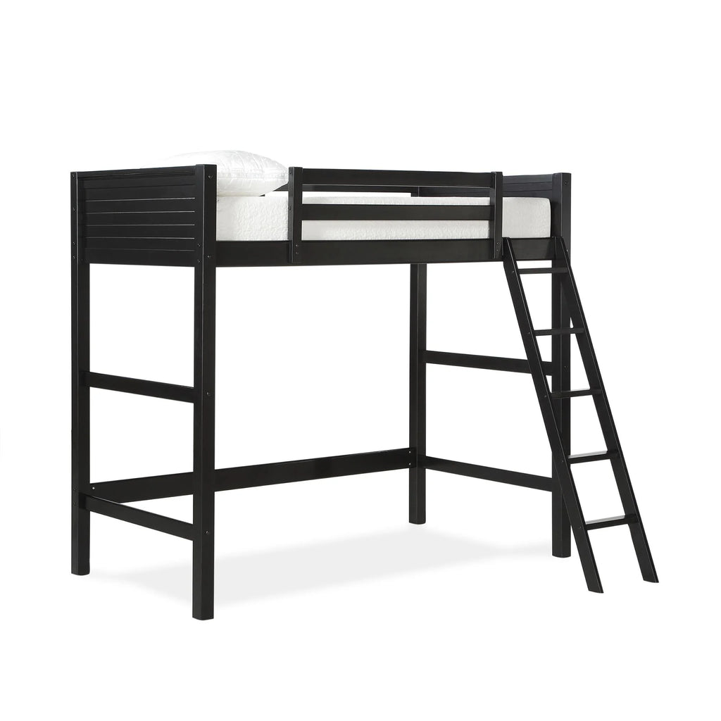 Lit mezzanine simple Your Zone Kiarah avec échelle, blanc