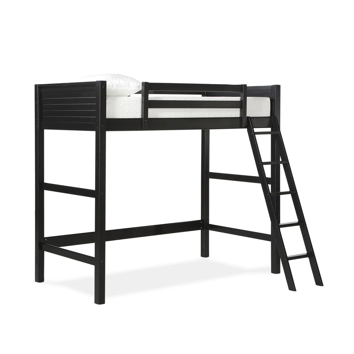 Lit mezzanine simple Your Zone Kiarah avec échelle, blanc