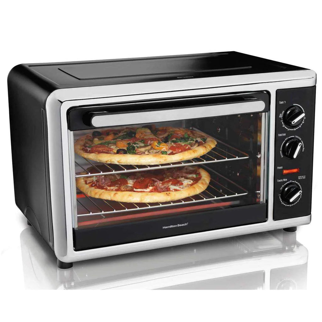 Four de comptoir Hamilton Beach avec convection et rôtissoire, cuisson au four, gril, capacité extra large, argenté, 31105