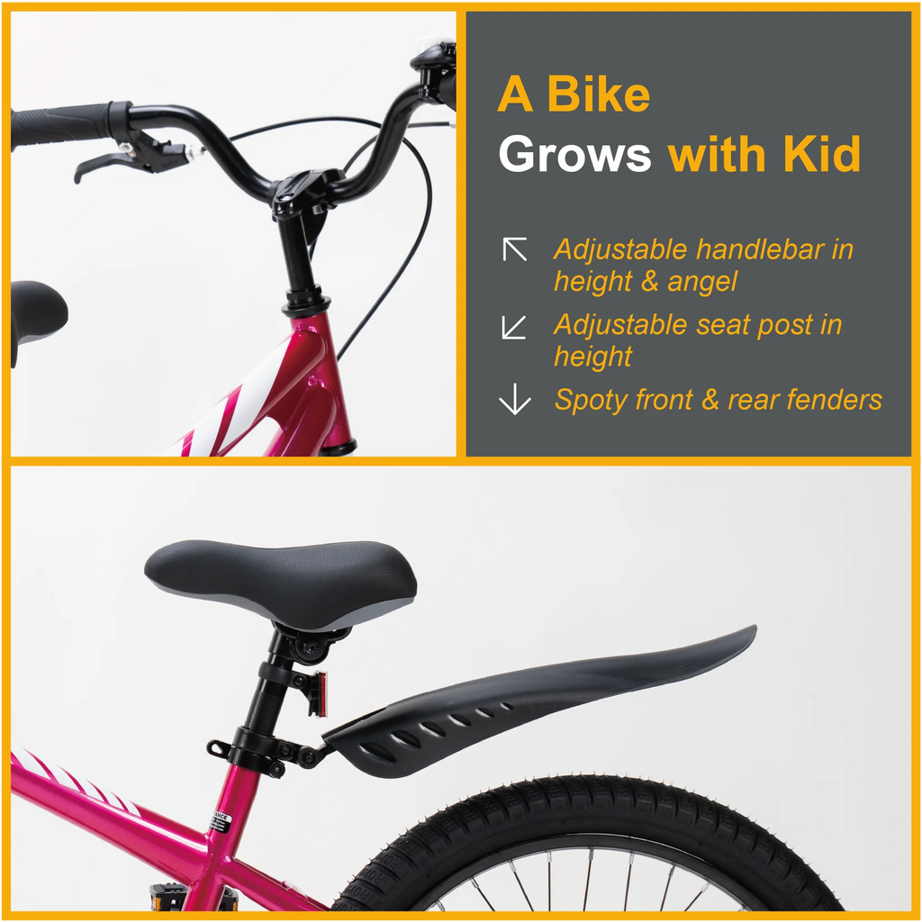 Vélo Royalbaby Freestyle 20 pour garçons et filles de 9 à 12 ans, Bleu
