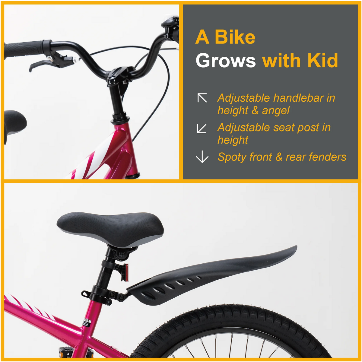 Vélo Royalbaby Freestyle 20 pour garçons et filles de 9 à 12 ans, Bleu