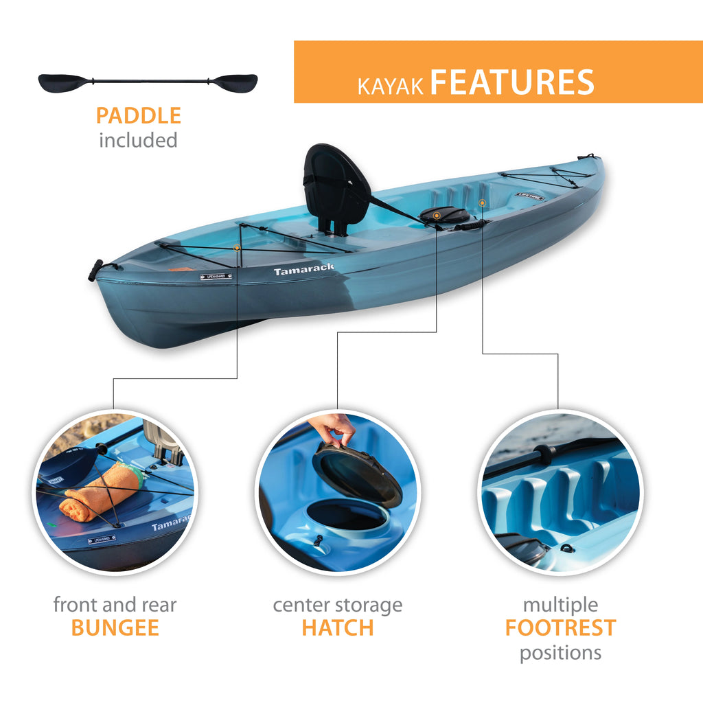 Kayak de pêche Lifetime Tamarack Angler – Lot de 2 Arctic Fusion