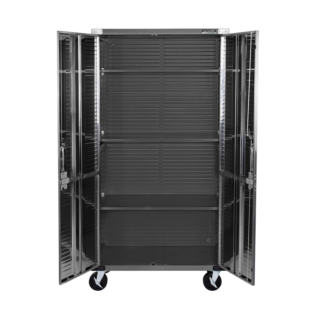 Seville Classics Classeur de rangement verrouillable à corps en acier UltraHD, unité d’étagères, 36 po l x 18 po P x 72 po H, granit