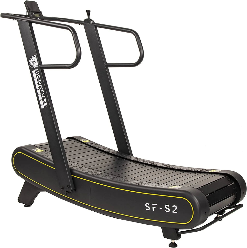 Signature Fitness SF-S2 Sprint Demon - Tapis de course incurvé sans moteur avec niveaux de résistance réglables - Capacité de 300 lb