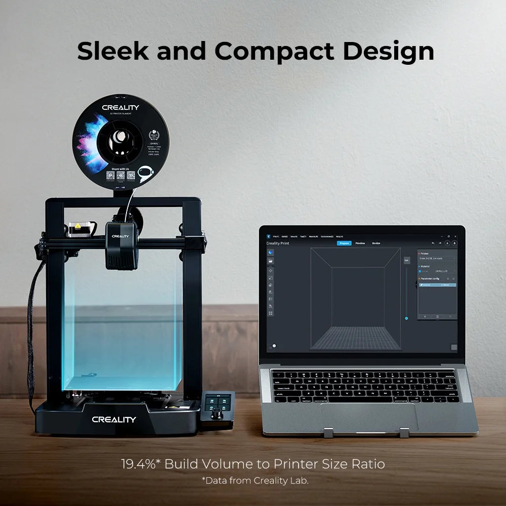 Imprimante 3D Creality Ender 3 V3 SE avec nivellement automatique CR Touch, double axe Z, chargement automatique du filament, vitesse d’impression accrue de 250 mm/s, extrudeur direct Sprite, volume d’impression de 8,66 x 8,66 x 9,84 pouces