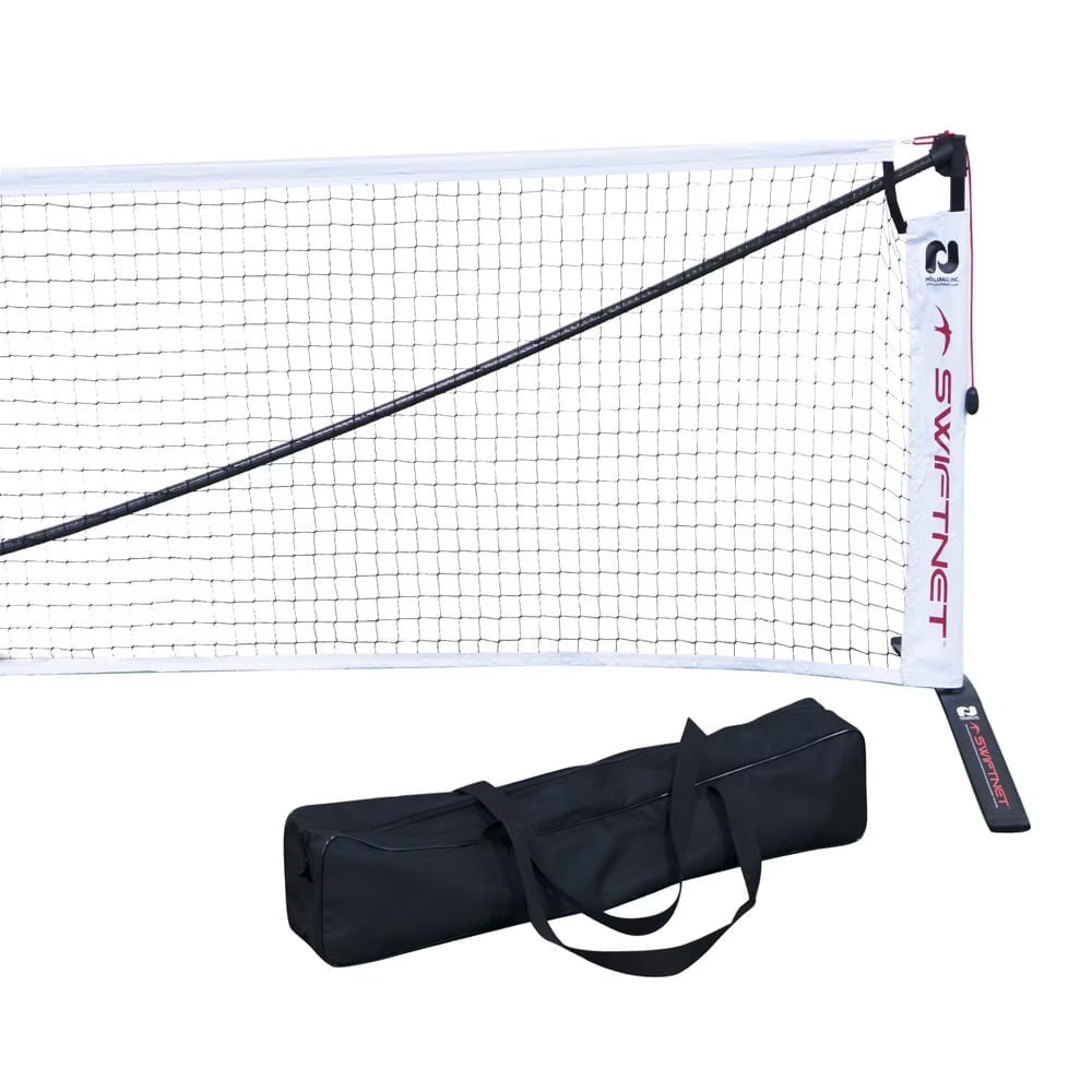 Système de filet portable pour pickleball SwiftNet 2.1| Fibre de carbone légère à haute tension + Matériau du cadre en alliage