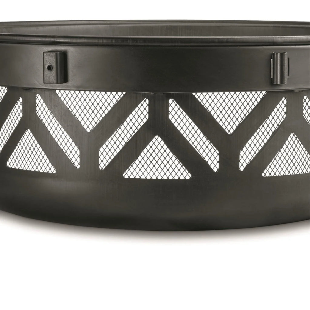 CASTLECREEK 47 Brasero avec grille de barbecue géométrique