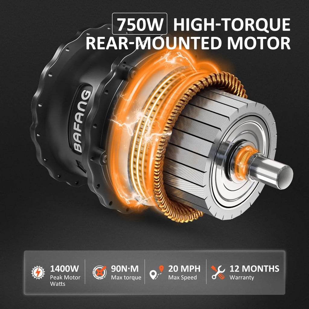Tricycle électrique pliant Addmotor, tricycle électrique 90 mi pour adultes, 750 W 48 V 20 Ah, vélos électriques à 3 roues CITYTRI, tricycle à cadre ouvert avec différentiel de vitesse arrière et frein de stationnement, E-310 Plus rouge