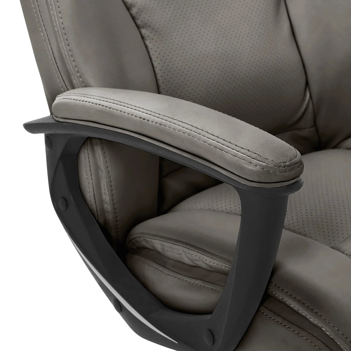 Chaise de bureau Serta Connor en microfibre gris clair
