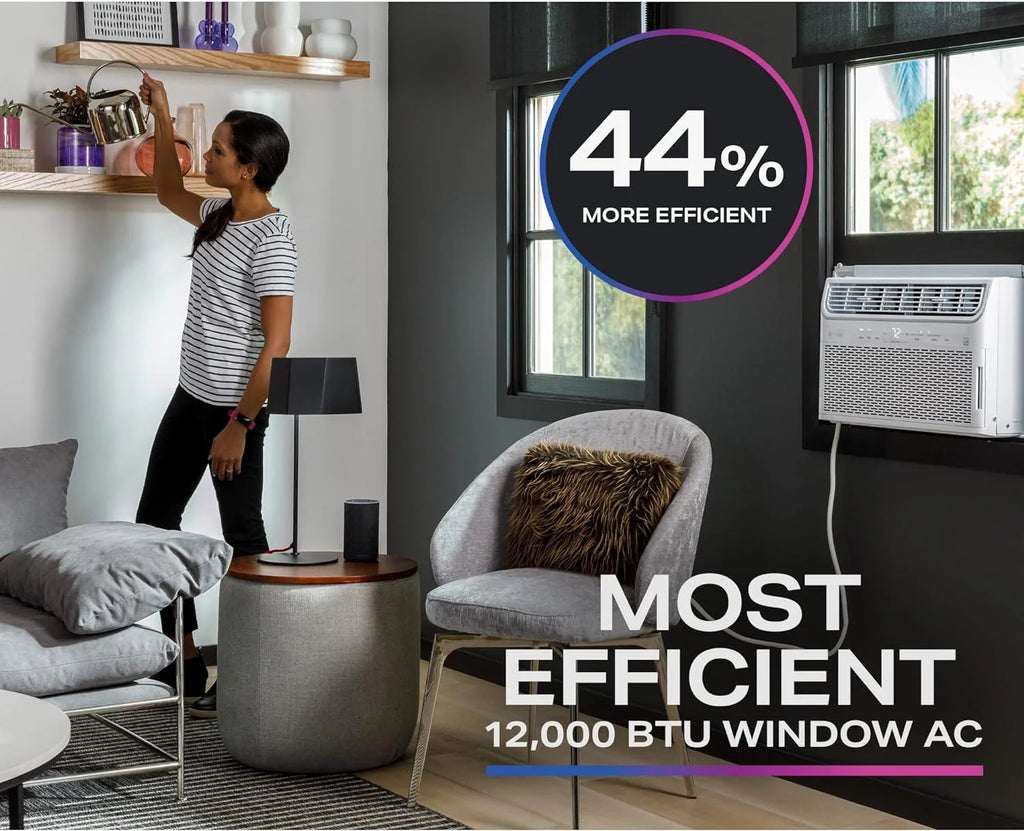 Climatiseur intelligent GE 12 000 BTU 110 V à installer dans une fenêtre avec Wi-Fi
