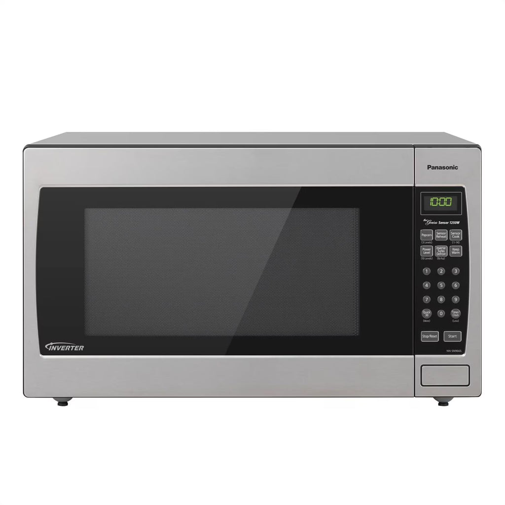 Panasonic 2,2 pi³ 1250 W Micro-ondes de comptoir avec technologie Inverter, Acier inoxydable NN-SN95HS