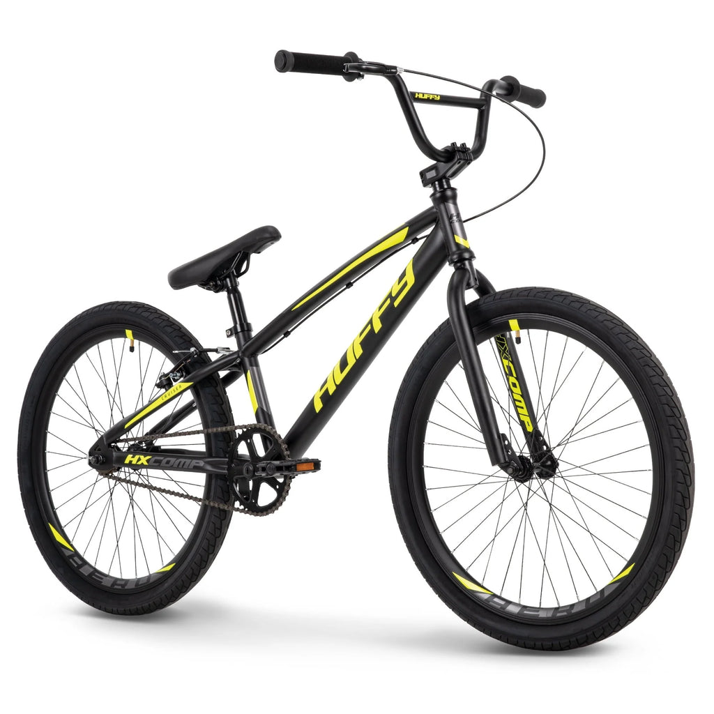 Vélo BMX HX Cruiser 24 pouces pour garçons, noir/jaune