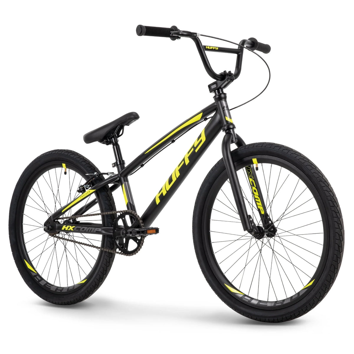Vélo BMX HX Cruiser 24 pouces pour garçons, noir/jaune