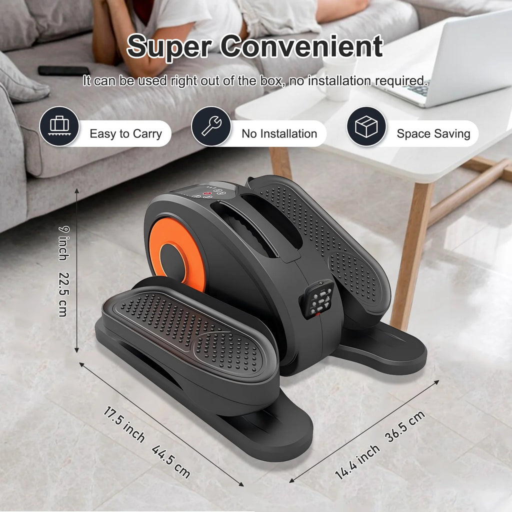 Vélo elliptique de bureau Baokaler, appareil d’exercice électrique pour les jambes assis, pour seniors, 12 vitesses réglables avec télécommande