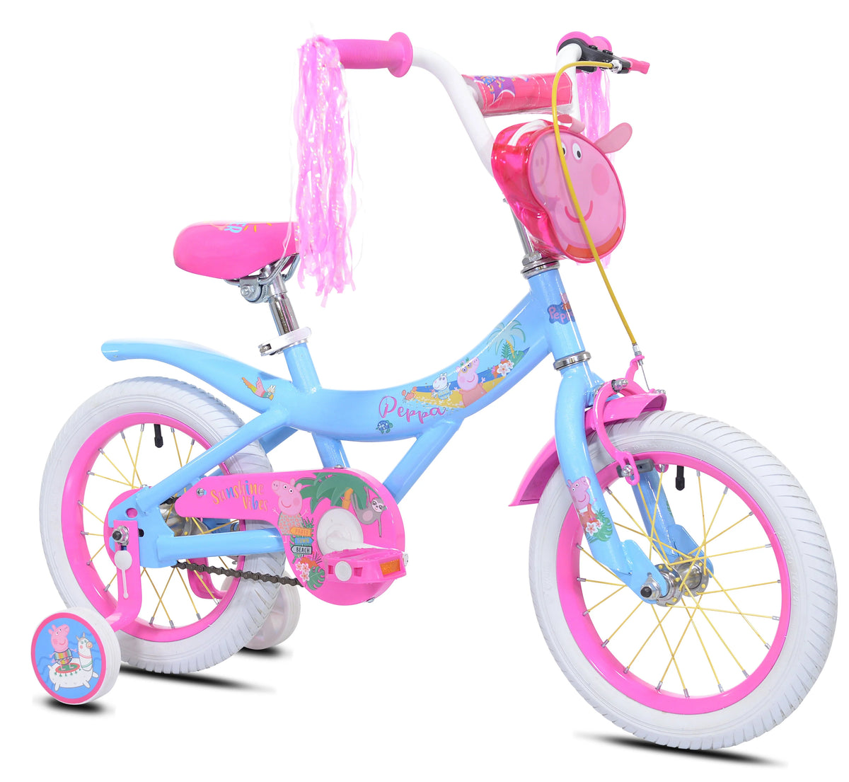 Bicycles 14 Vélo pour fille Peppa Pig Sunshine Vibes, Bleu et Rose