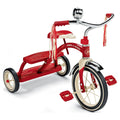 Radio Flyer. Tricycle classique rouge à double guidon. Roue avant de 12 po. Rouge