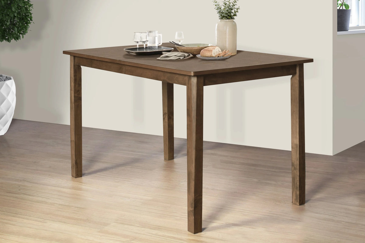 Ensemble de salle à manger Athens de Home Design, marron/gris, table rectangulaire avec chaises rembourrées, style contemporain minimaliste moderne