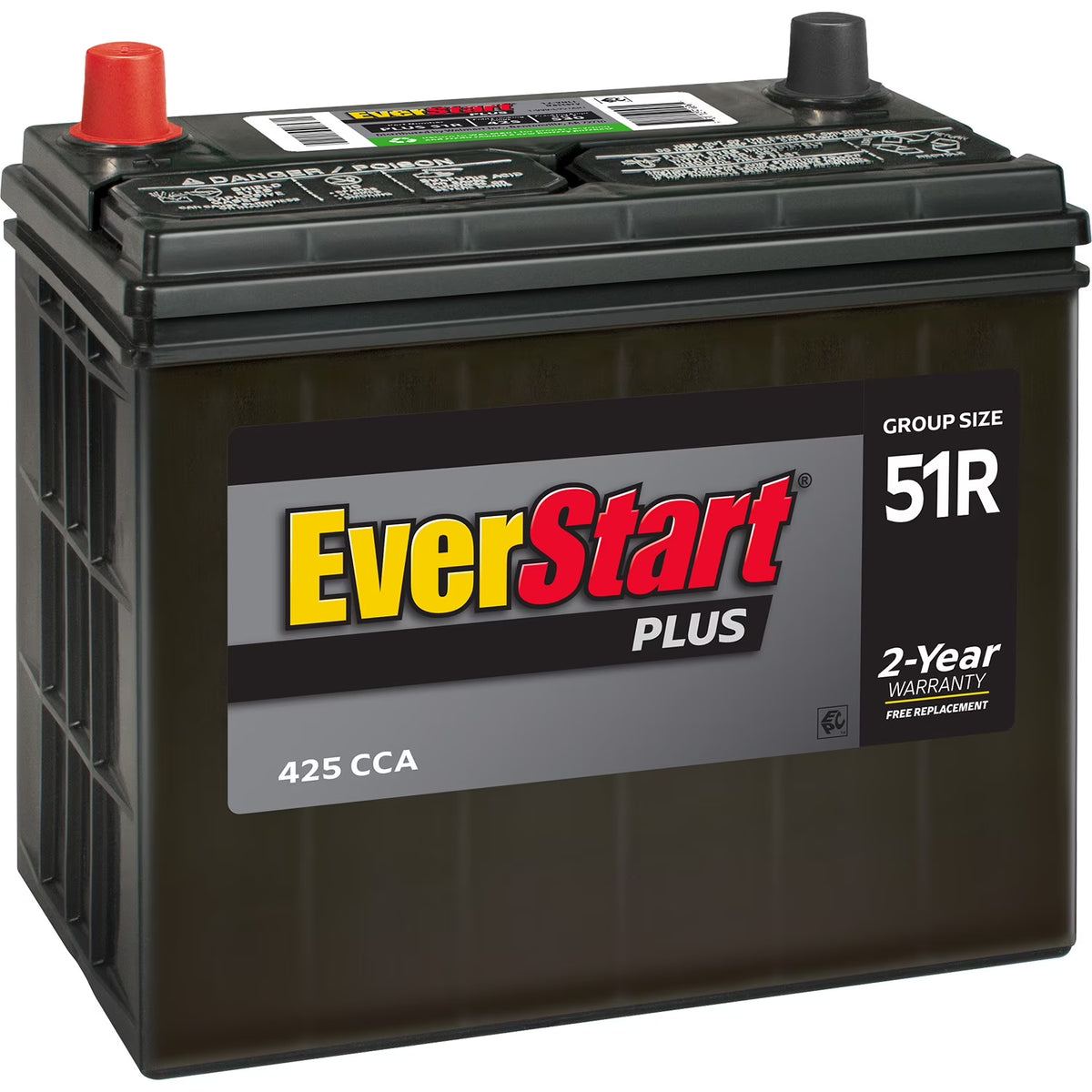 Batterie automobile au plomb-acide EverStart Plus, groupe 51R, 12 volts, 425 CCA