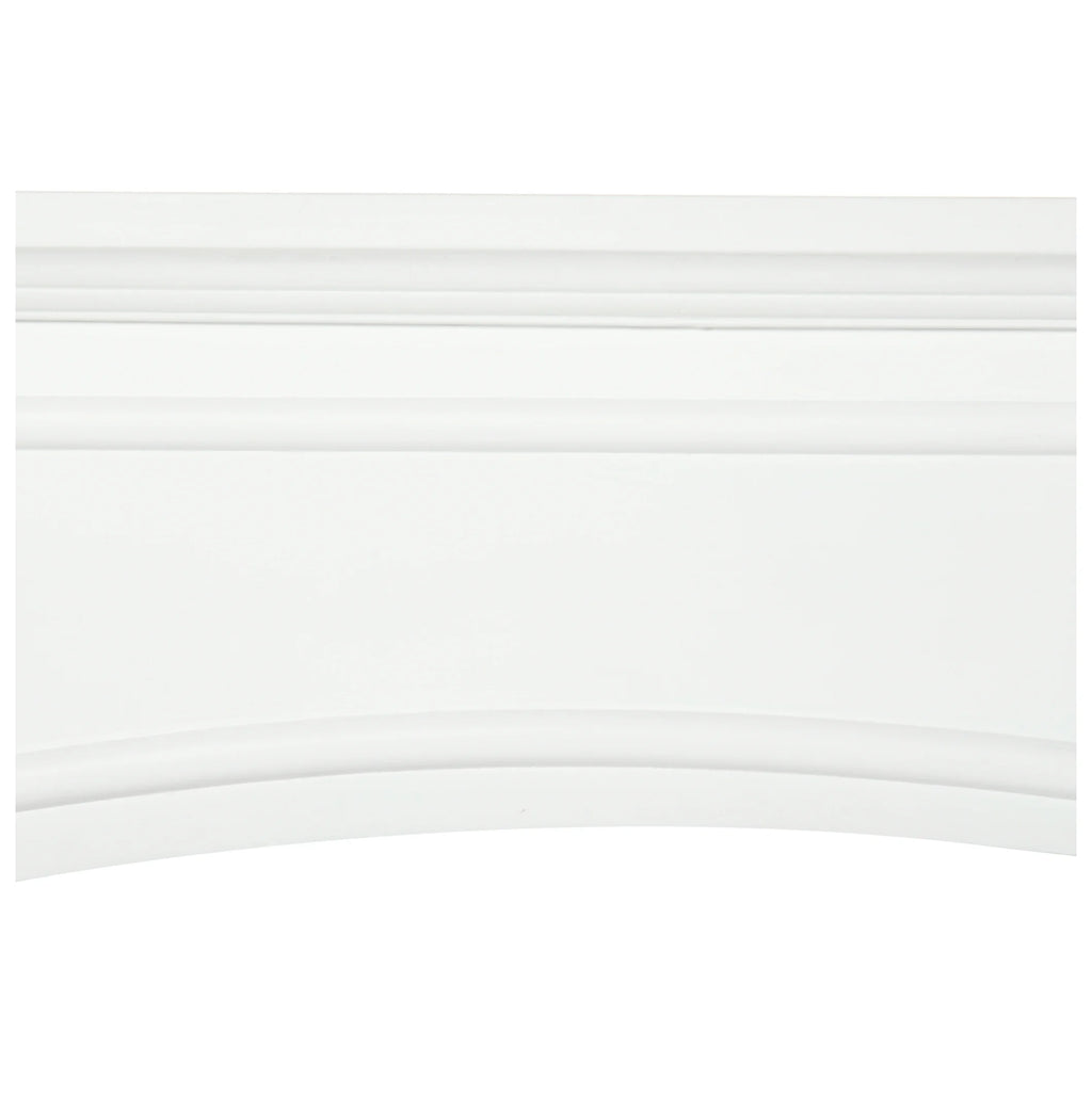 Manteau de cheminée moderne, encadrement de cheminée avec motif décoratif, largeur intérieure 29, blanc