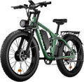 Vélo électrique à pneus larges 2000W pour adultes, batterie 52V 22.4AH double moteur vélo électrique à suspension intégrale 26 35MPH AWD VTT électrique freins hydrauliques