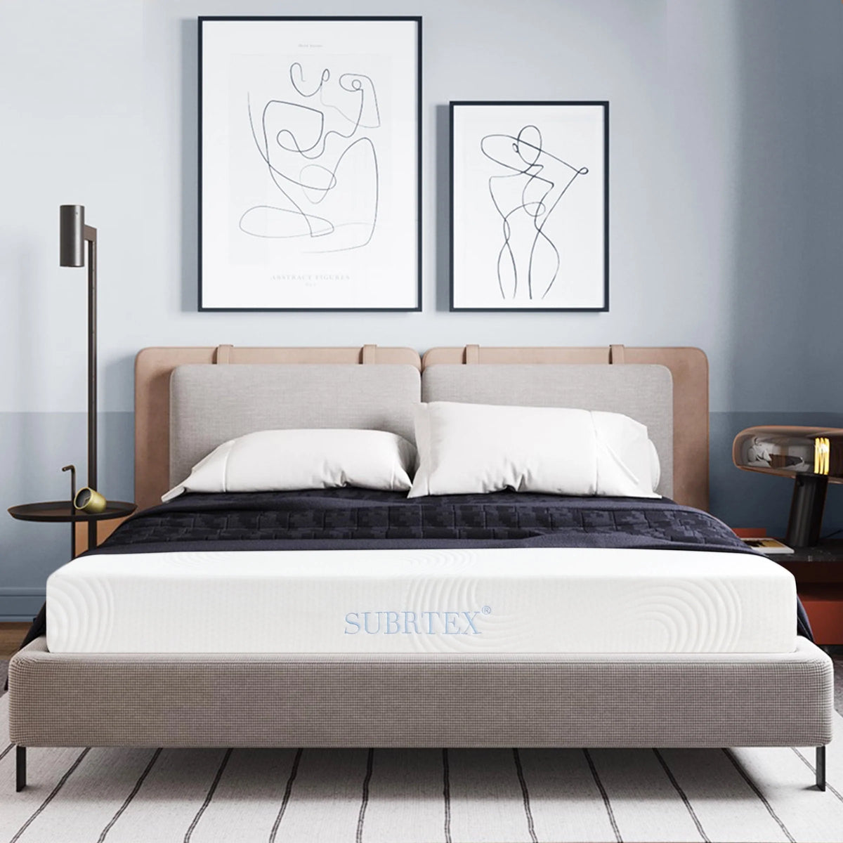 Matelas en mousse à mémoire de forme Subrtex 10 Gel en boîte, format Queen