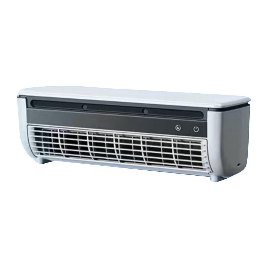 Ventilateur climatisant mural sans perçage 2025 - Climatiseur portable à recharge sans fil - Refroidissement instantané en 10 secondes pour cuisine, chambre et bureau - Système de refroidissement mural compact et peu encombrant
