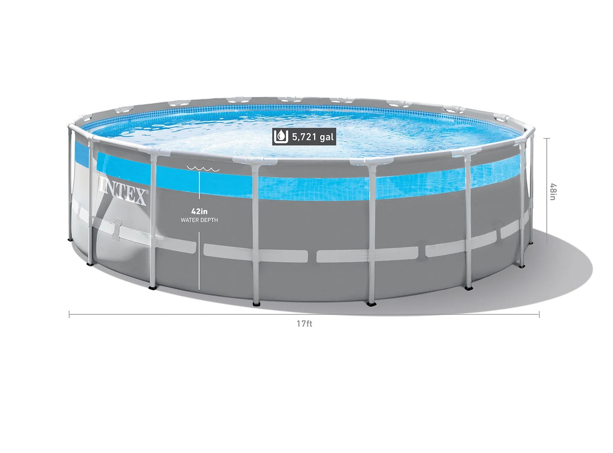 Ensemble piscine hors sol Intex Clearview 17' x 48' à structure Prism avec pompe