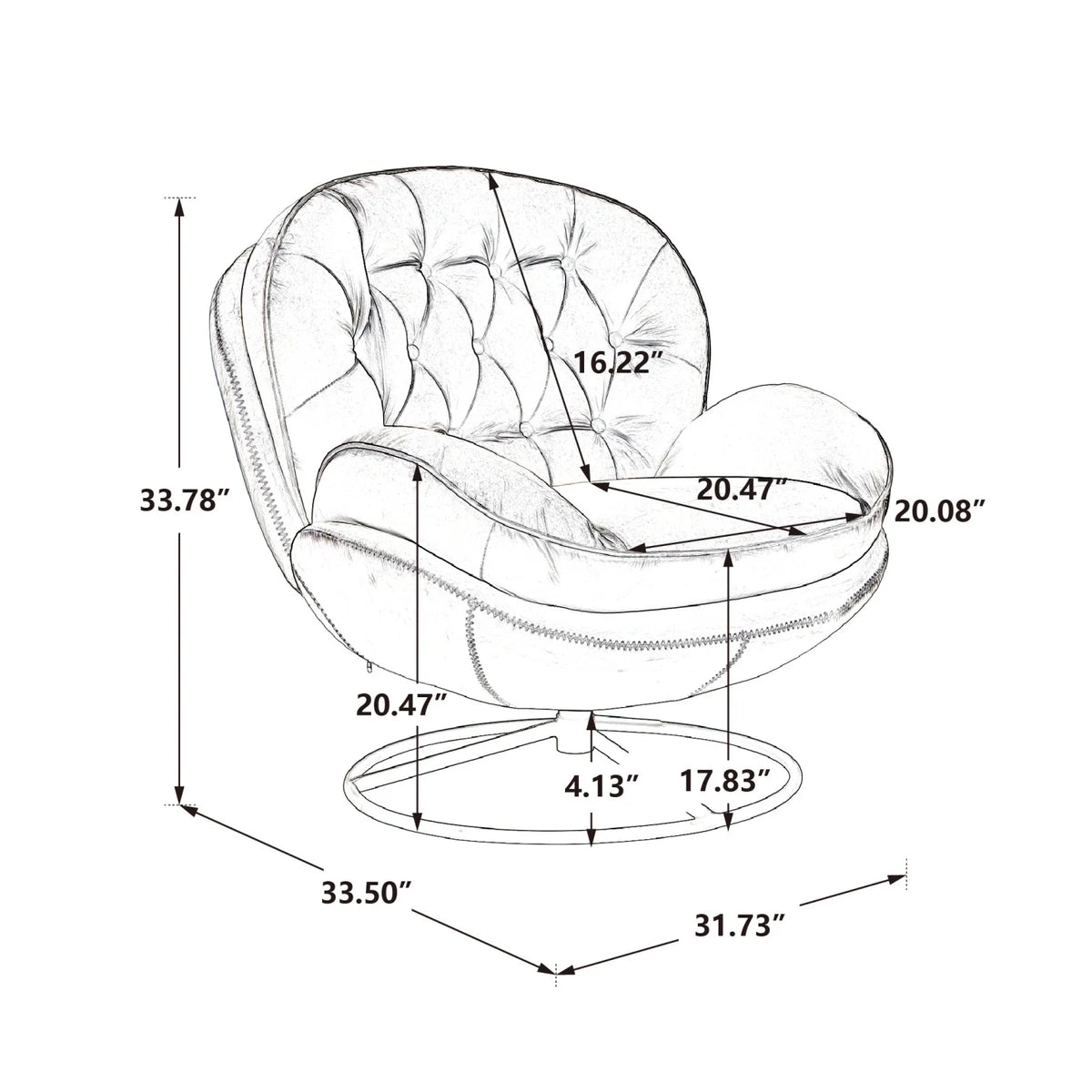 Fauteuil d'appoint pivotant en velours avec pouf, fauteuil méridienne moderne avec structure en métal et repose-pieds, fauteuil confortable pour la lecture, salon, chambre, bureau, bleu