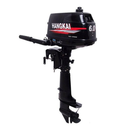 Moteur hors-bord premium de 6 CV pour bateaux de pêche – moteur 2 temps avec démarrage rapide et conception légère
